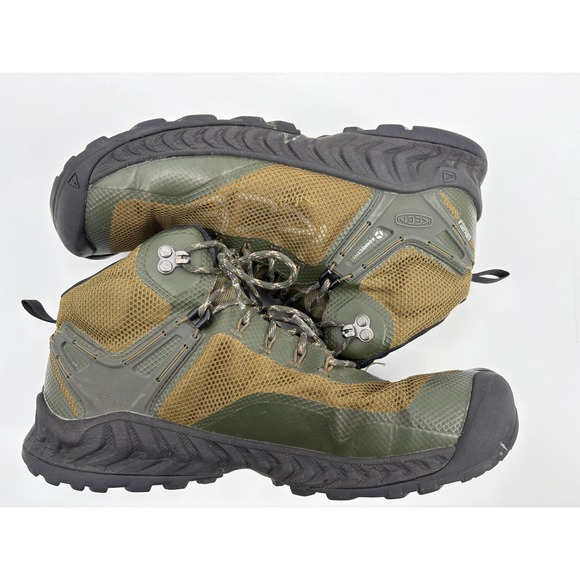 KEEN Mens Nxis Evo Green Mid Waterproof Ankle Hiking Trail Boots, Size 10.5 - Picture 6 of 11